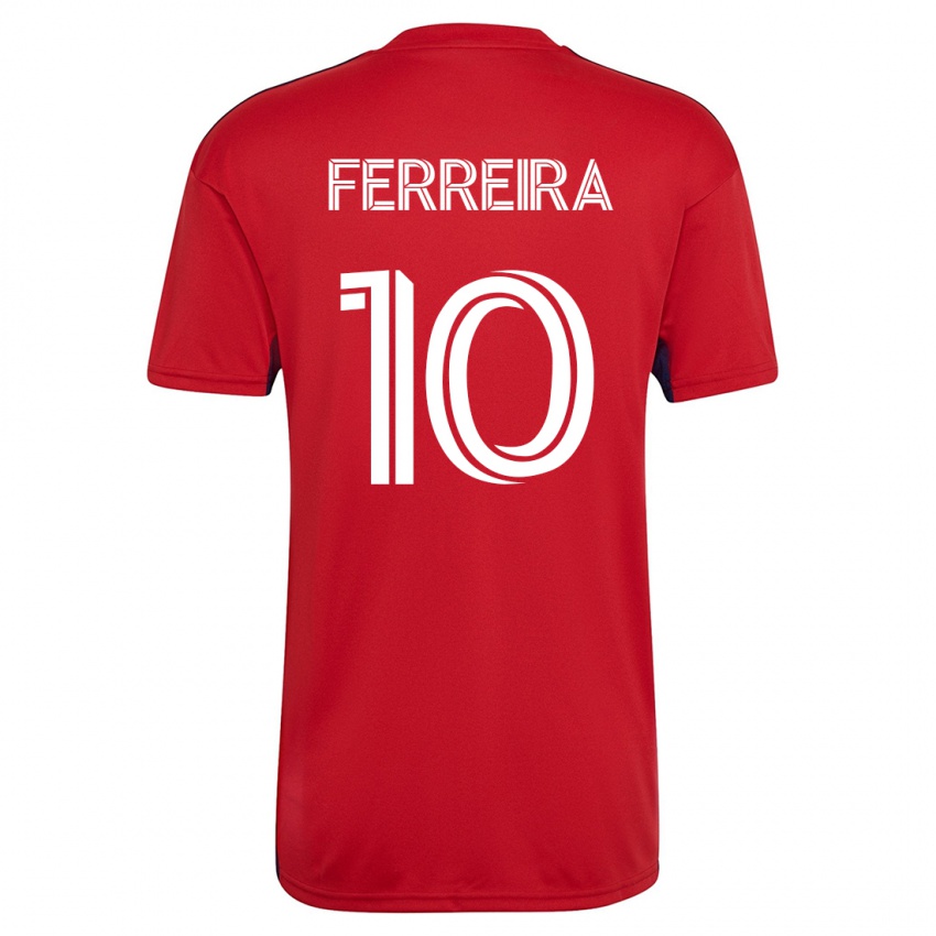 Mujer Camiseta Jesús Ferreira #10 Rojo 1ª Equipación 2023/24 La Camisa