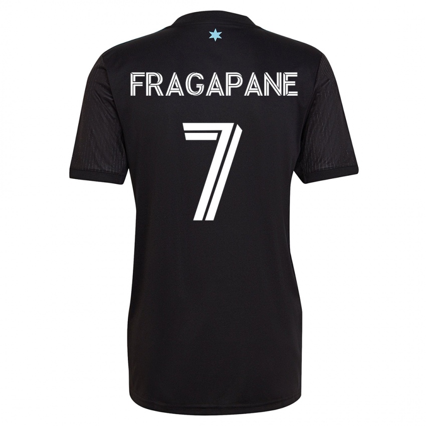 Mujer Camiseta Franco Fragapane #7 Negro 1ª Equipación 2023/24 La Camisa