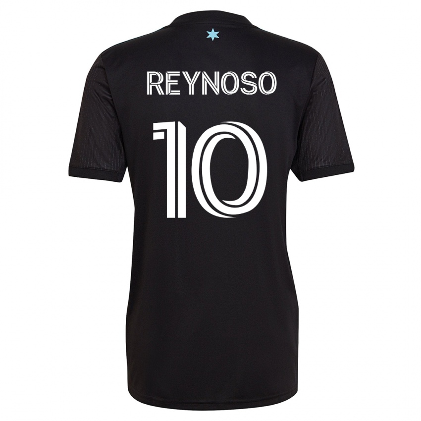 Mujer Camiseta Emanuel Reynoso #10 Negro 1ª Equipación 2023/24 La Camisa