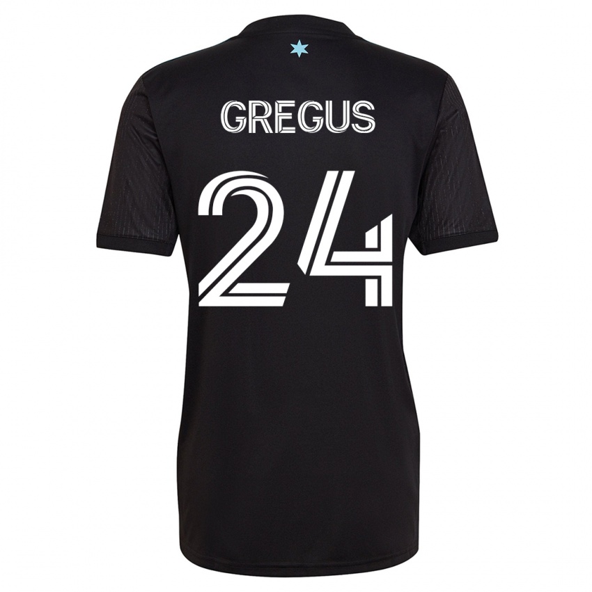 Mujer Camiseta Ján Gregus #24 Negro 1ª Equipación 2023/24 La Camisa