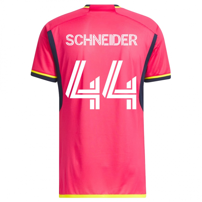 Mujer Camiseta Max Schneider #44 Rosa 1ª Equipación 2023/24 La Camisa