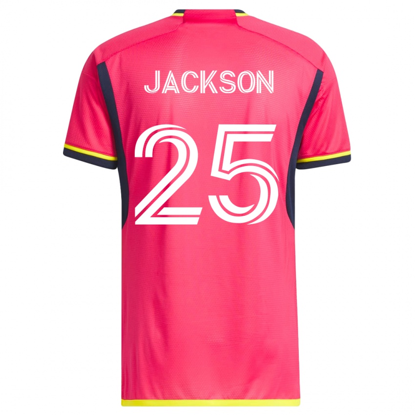 Mujer Camiseta Aziel Jackson #25 Rosa 1ª Equipación 2023/24 La Camisa