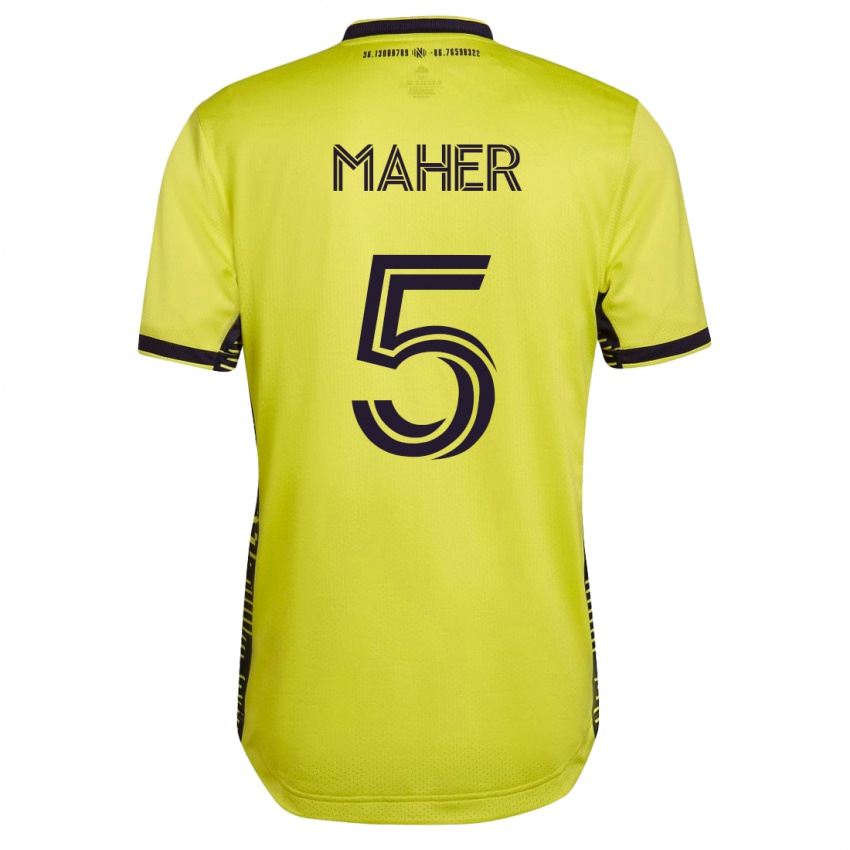 Mujer Camiseta Jack Maher #5 Amarillo 1ª Equipación 2023/24 La Camisa