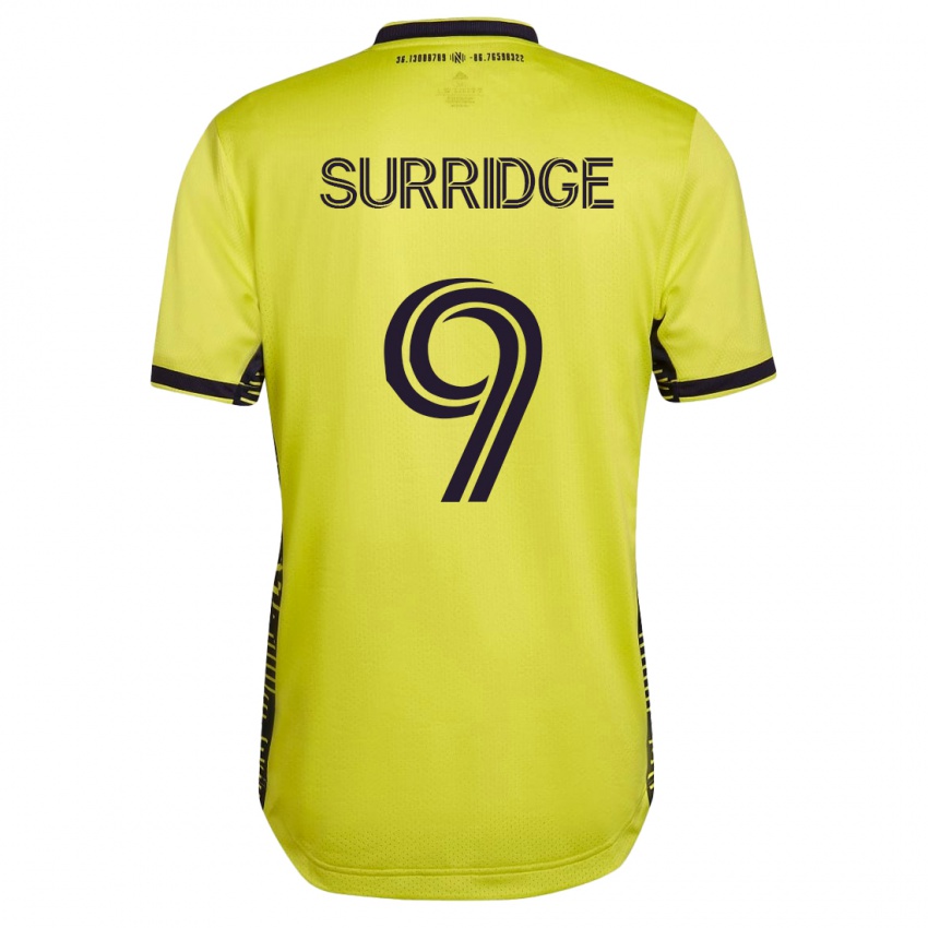 Mujer Camiseta Sam Surridge #9 Amarillo 1ª Equipación 2023/24 La Camisa