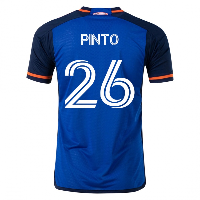 Mujer Camiseta Malik Pinto #26 Azul 1ª Equipación 2023/24 La Camisa