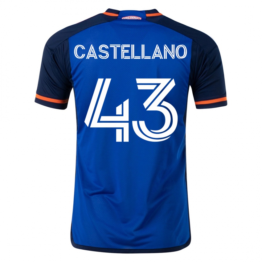 Mujer Camiseta Jesús Castellano #43 Azul 1ª Equipación 2023/24 La Camisa