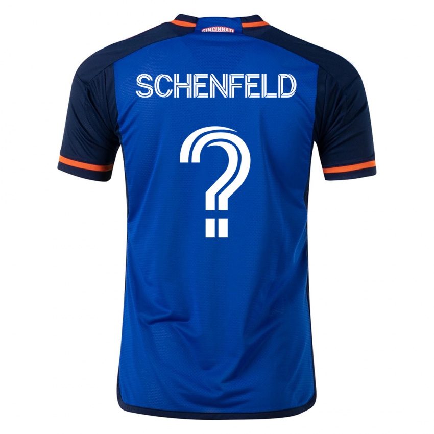 Mujer Camiseta Matthew Schenfeld #0 Azul 1ª Equipación 2023/24 La Camisa