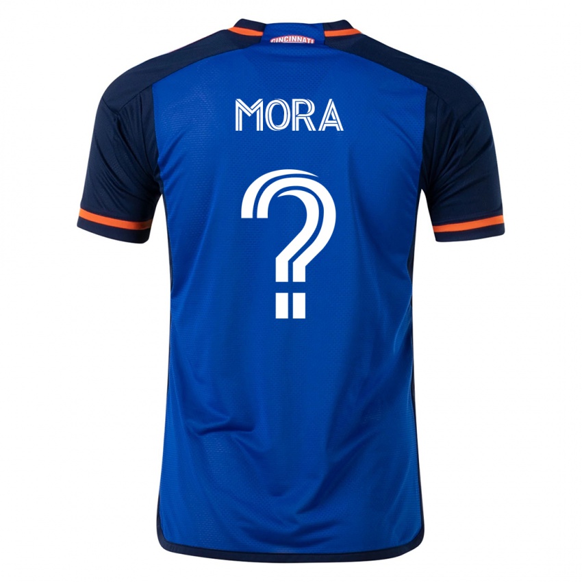 Mujer Camiseta Jiovanny Mora #0 Azul 1ª Equipación 2023/24 La Camisa