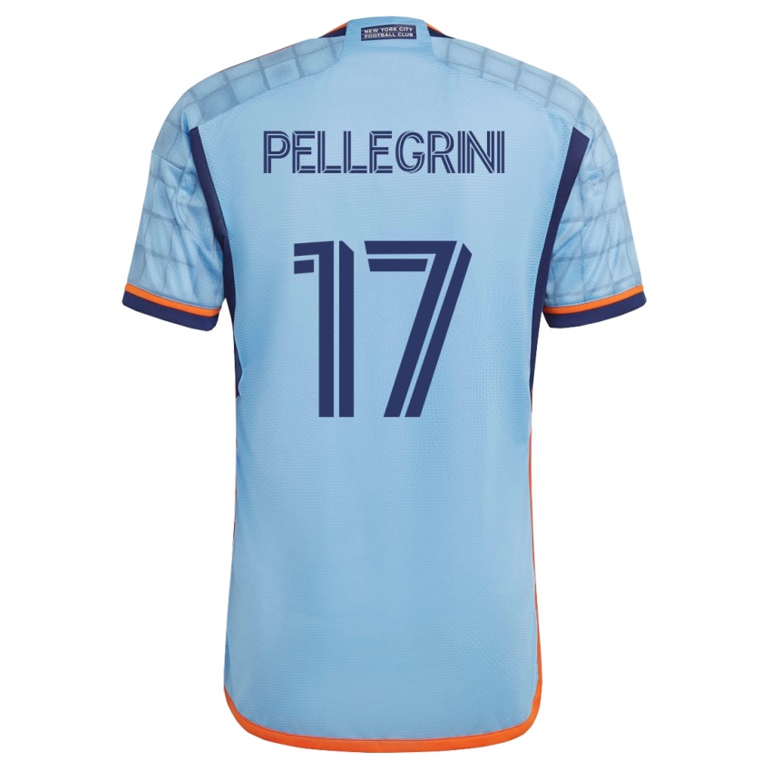 Mujer Camiseta Matías Pellegrini #17 Azul 1ª Equipación 2023/24 La Camisa