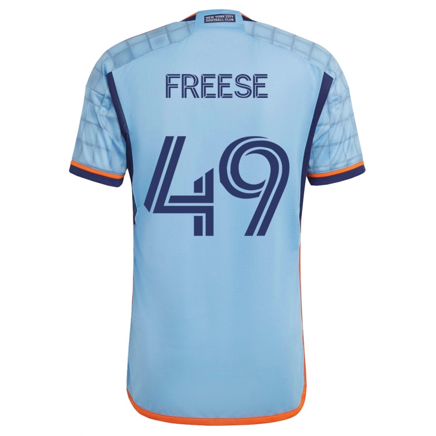 Mujer Camiseta Matt Freese #49 Azul 1ª Equipación 2023/24 La Camisa