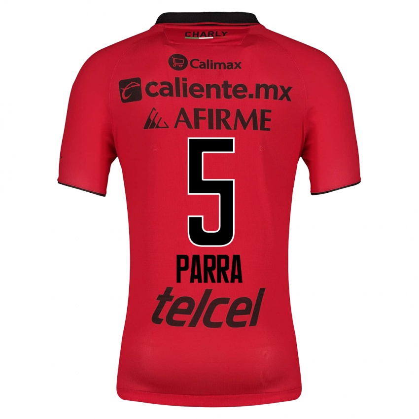 Mujer Camiseta Rodrigo Parra #5 Rojo 1ª Equipación 2023/24 La Camisa