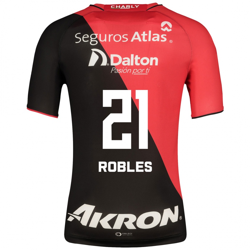 Mujer Camiseta Carlos Robles #21 Negro 1ª Equipación 2023/24 La Camisa