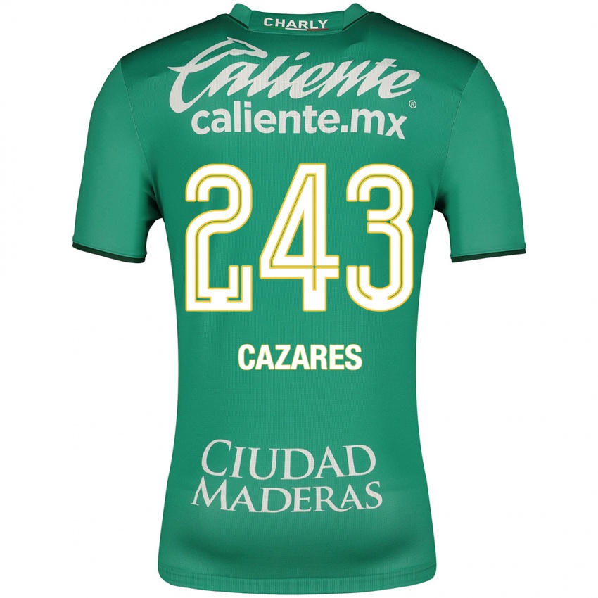 Mujer Camiseta Juan Cázares #243 Verde 1ª Equipación 2023/24 La Camisa