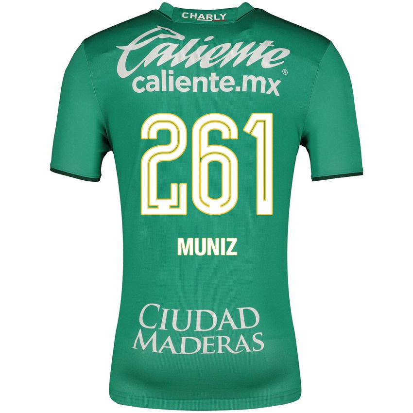 Mujer Camiseta César Muñiz #261 Verde 1ª Equipación 2023/24 La Camisa
