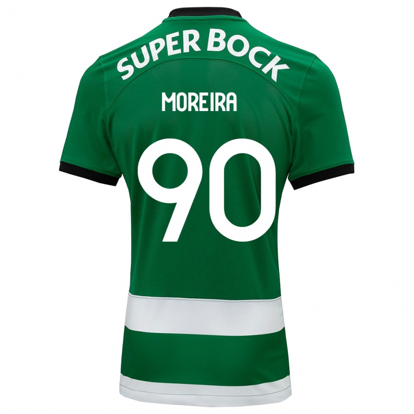 Mujer Camiseta Afonso Moreira #90 Verde 1ª Equipación 2023/24 La Camisa