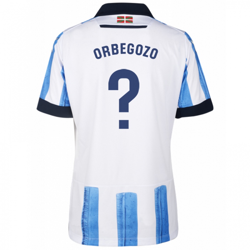 Mujer Camiseta Oihan Orbegozo #0 Azul Blanco 1ª Equipación 2023/24 La Camisa