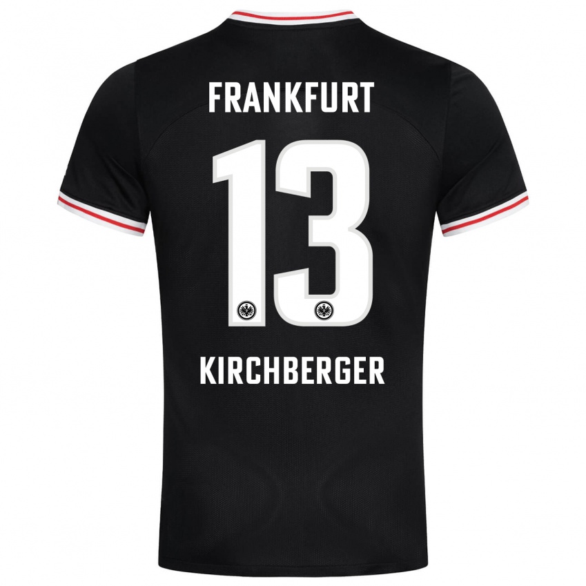 Mujer Camiseta Virginia Kirchberger #13 Negro 2ª Equipación 2023/24 La Camisa
