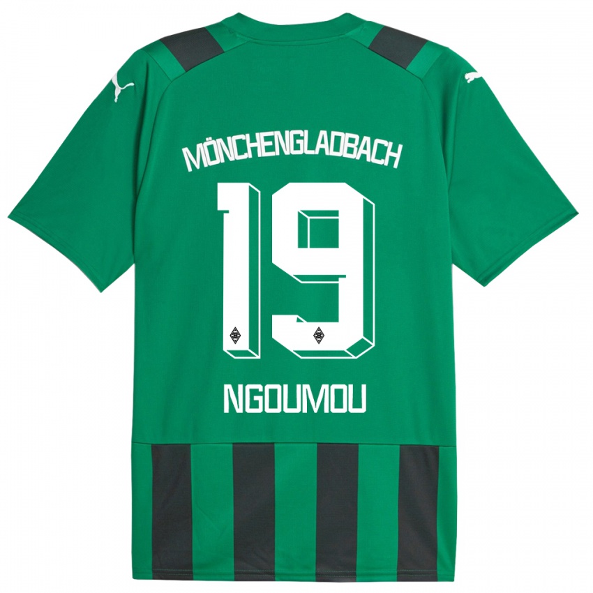 Mujer Camiseta Nathan Ngoumou #19 Verde Negro 2ª Equipación 2023/24 La Camisa