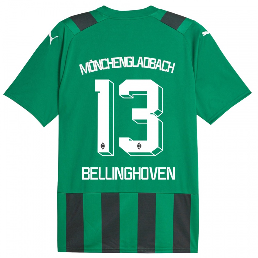 Mujer Camiseta Christina Bellinghoven #13 Verde Negro 2ª Equipación 2023/24 La Camisa