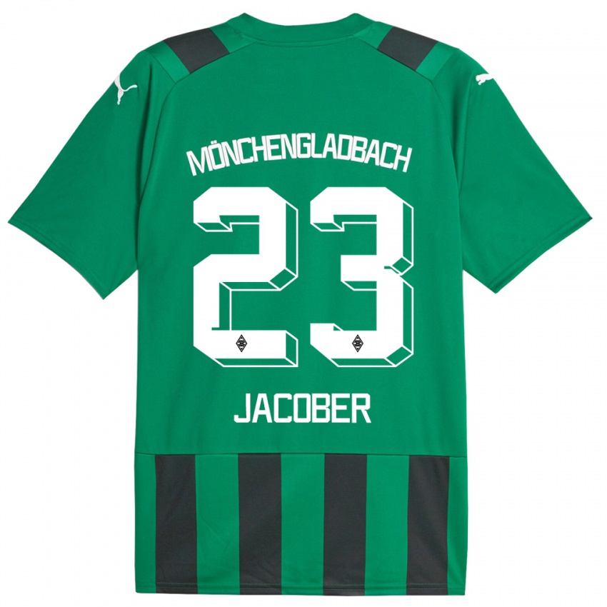 Mujer Camiseta Magdalena Jacober #23 Verde Negro 2ª Equipación 2023/24 La Camisa