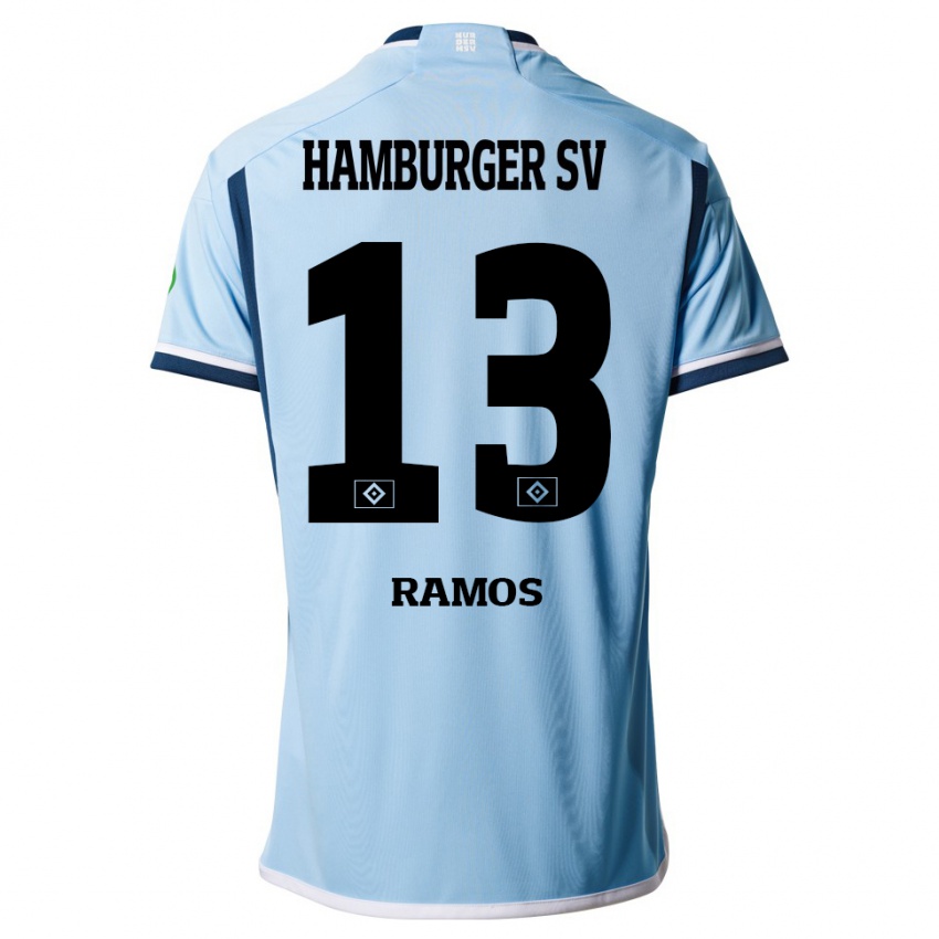 Mujer Camiseta Guilherme Ramos #13 Azul 2ª Equipación 2023/24 La Camisa