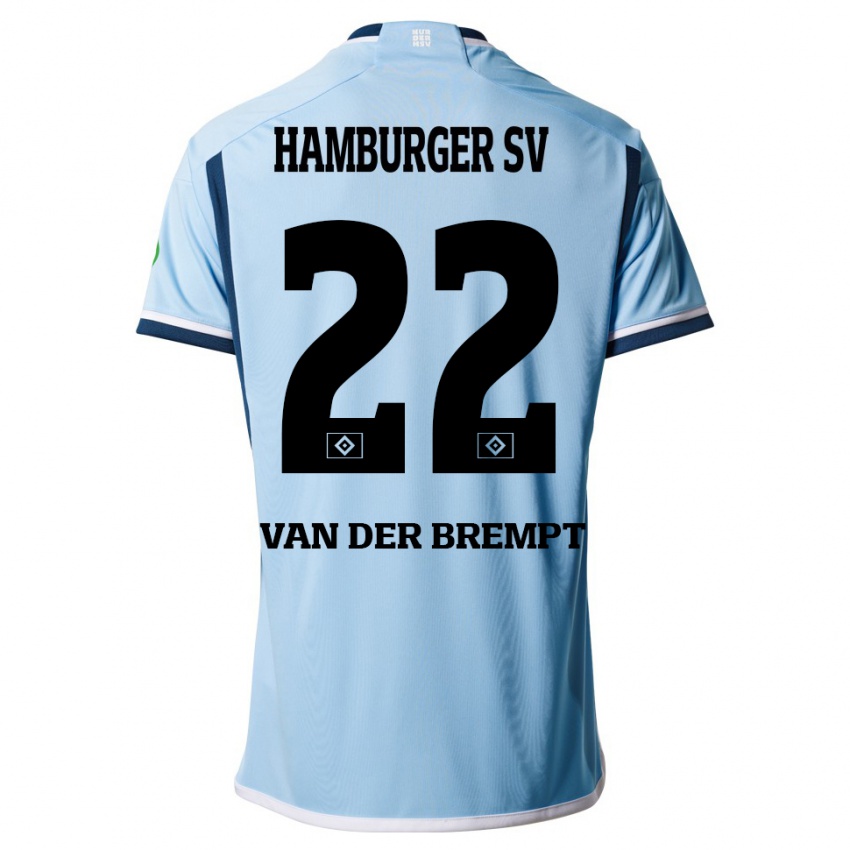 Mujer Camiseta Ignace Van Der Brempt #22 Azul 2ª Equipación 2023/24 La Camisa