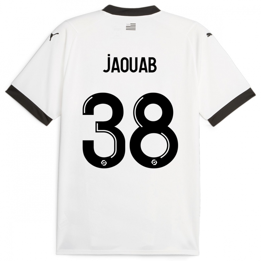 Mujer Camiseta Mohamed Jaouab #38 Blanco 2ª Equipación 2023/24 La Camisa