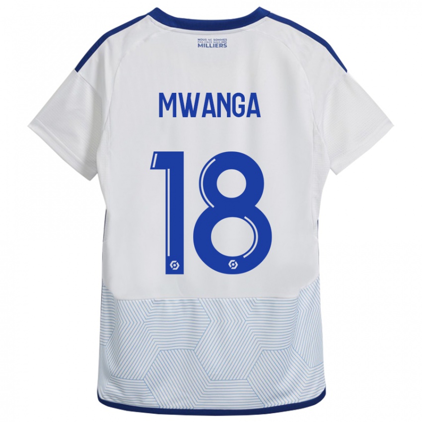 Mujer Camiseta Junior Mwanga #18 Blanco 2ª Equipación 2023/24 La Camisa