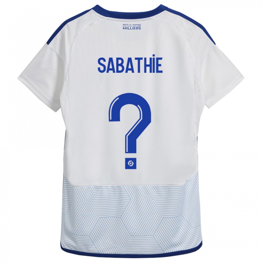 Mujer Camiseta Gabin Sabathié #0 Blanco 2ª Equipación 2023/24 La Camisa