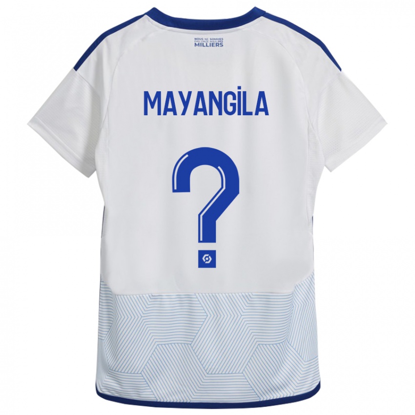 Mujer Camiseta Ryan Tutu Mayangila #0 Blanco 2ª Equipación 2023/24 La Camisa