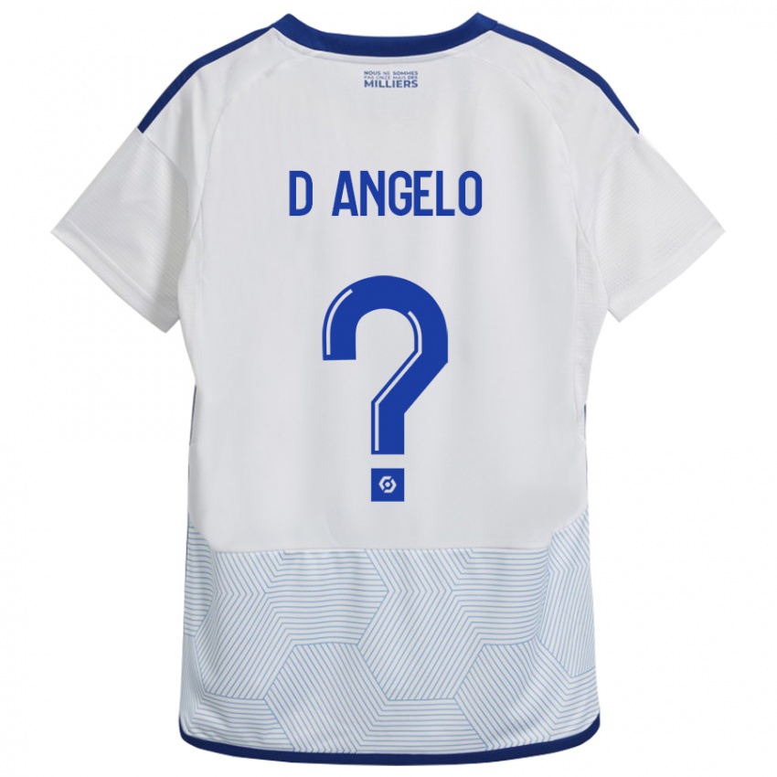 Mujer Camiseta Gianni D'angelo #0 Blanco 2ª Equipación 2023/24 La Camisa