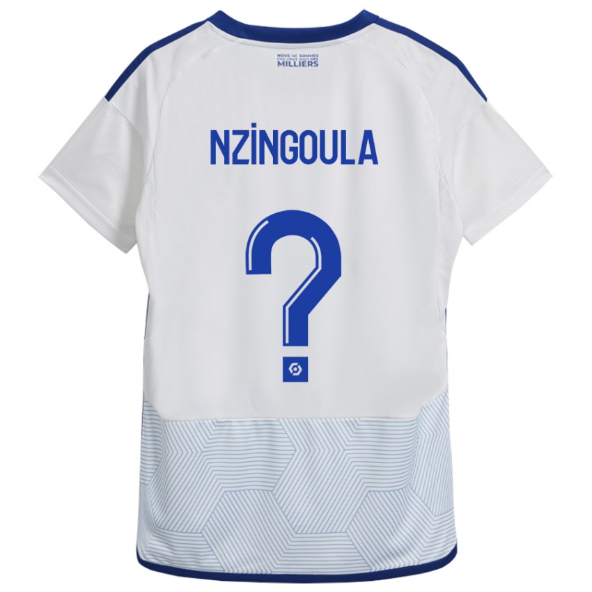 Mujer Camiseta Rabby Nzingoula #0 Blanco 2ª Equipación 2023/24 La Camisa