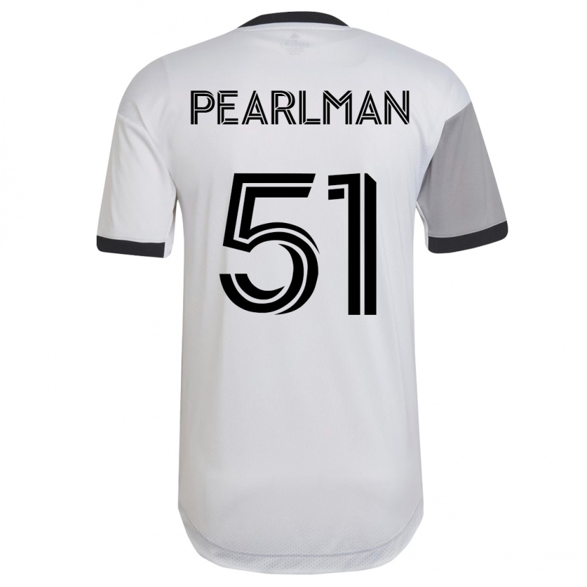 Mujer Camiseta Adam Pearlman #51 Blanco 2ª Equipación 2023/24 La Camisa
