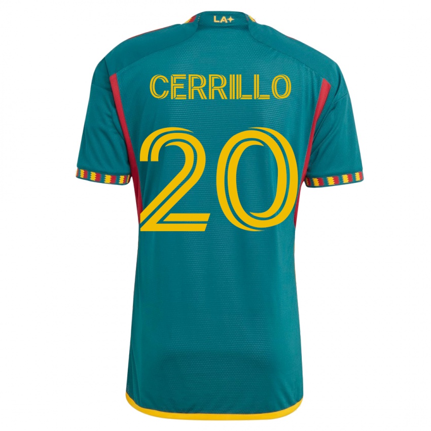 Mujer Camiseta Edwin Cerrillo #20 Verde 2ª Equipación 2023/24 La Camisa