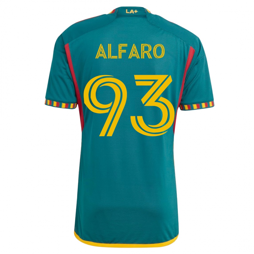 Mujer Camiseta Tony Alfaro #93 Verde 2ª Equipación 2023/24 La Camisa