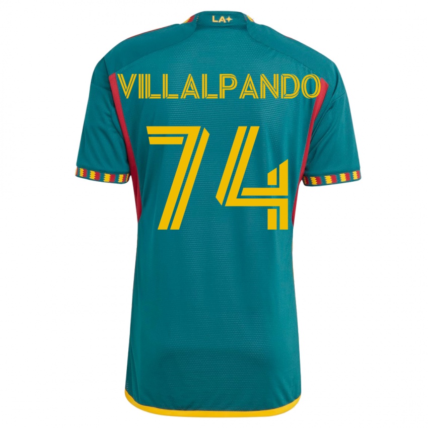 Mujer Camiseta Sergio Villalpando #74 Verde 2ª Equipación 2023/24 La Camisa