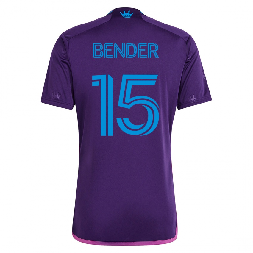 Mujer Camiseta Ben Bender #15 Violeta 2ª Equipación 2023/24 La Camisa