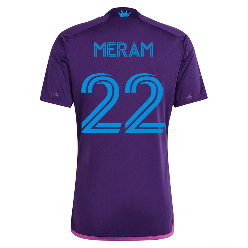Mujer Camiseta Justin Meram #22 Violeta 2ª Equipación 2023/24 La Camisa