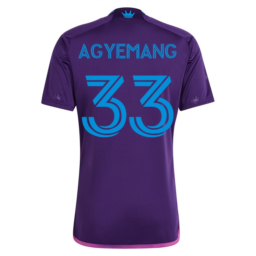 Mujer Camiseta Patrick Agyemang #33 Violeta 2ª Equipación 2023/24 La Camisa