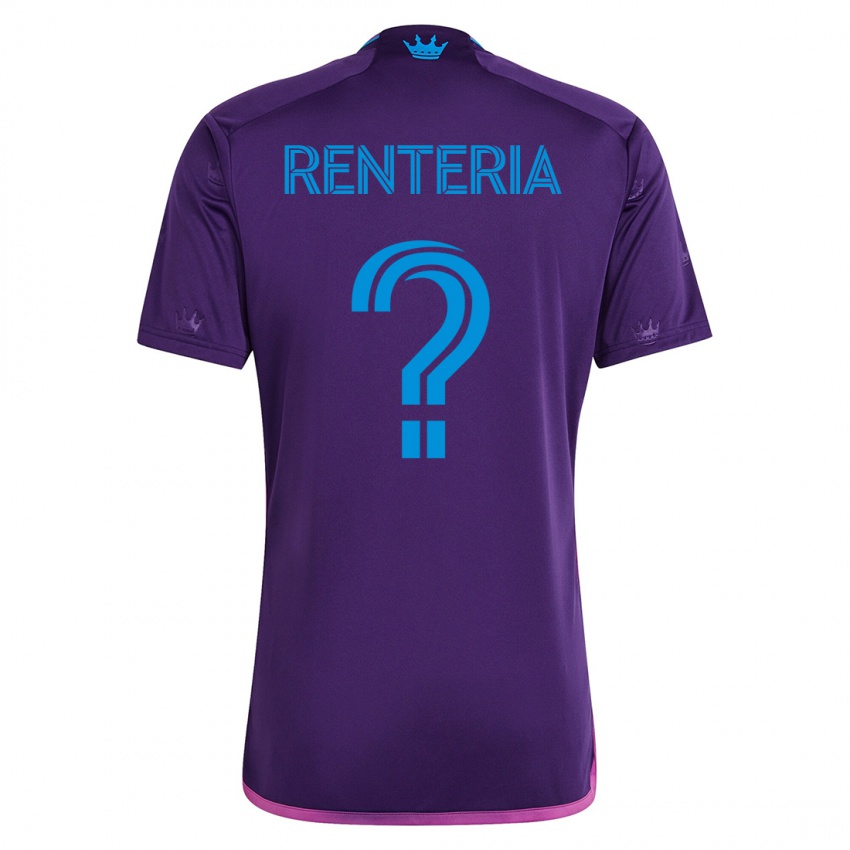 Mujer Camiseta Adrian Renteria #0 Violeta 2ª Equipación 2023/24 La Camisa