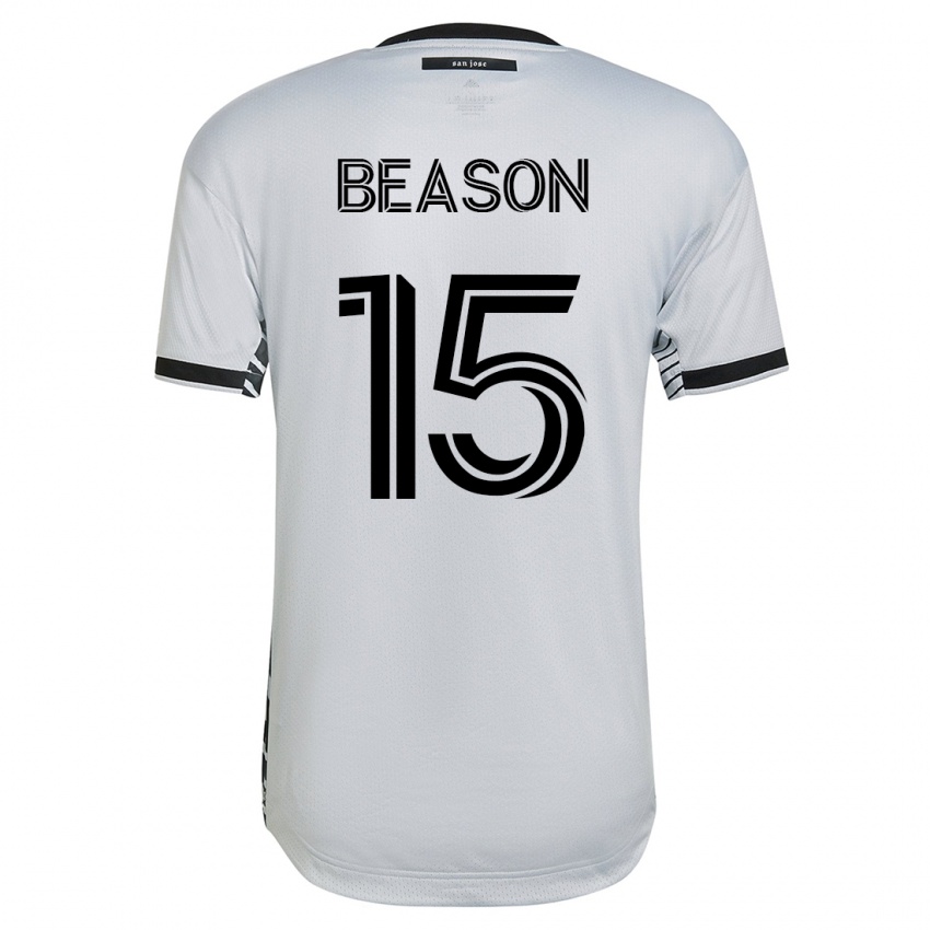 Mujer Camiseta Tanner Beason #15 Blanco 2ª Equipación 2023/24 La Camisa
