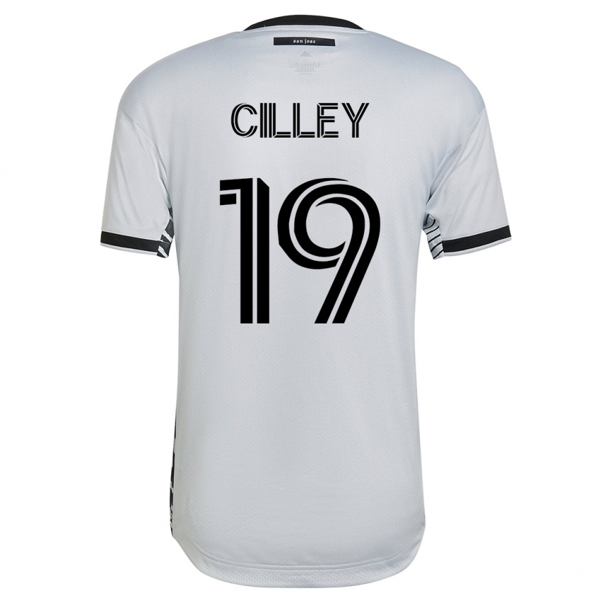 Mujer Camiseta Cam Cilley #19 Blanco 2ª Equipación 2023/24 La Camisa