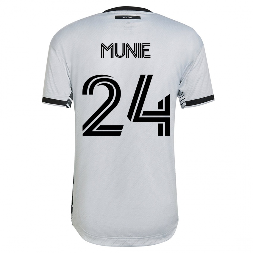 Mujer Camiseta Daniel Munie #24 Blanco 2ª Equipación 2023/24 La Camisa