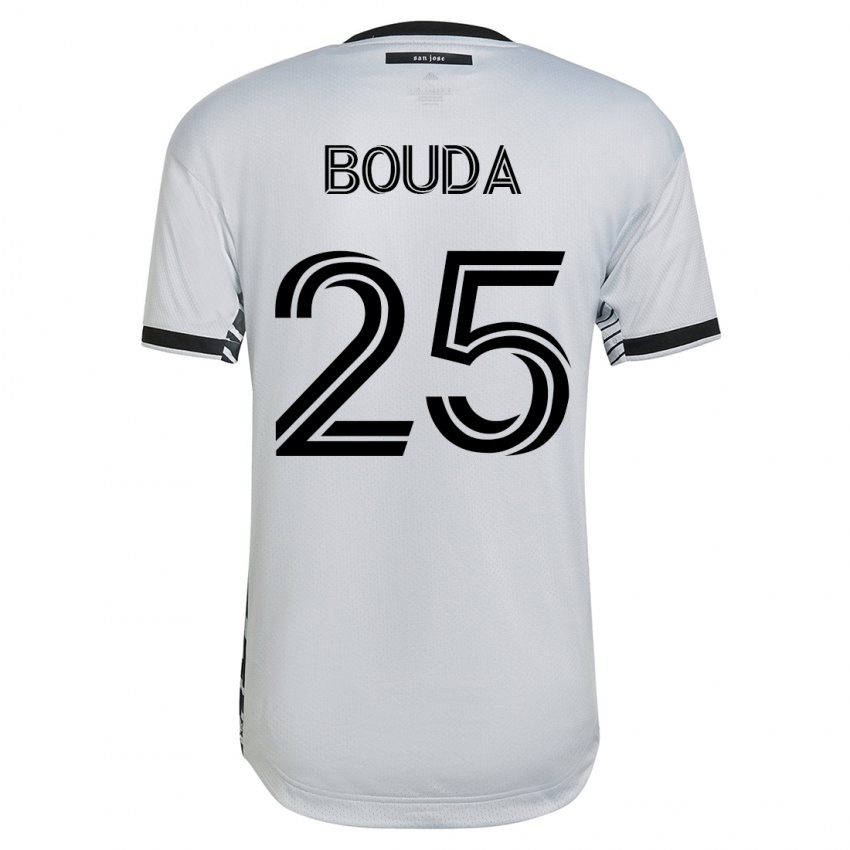 Mujer Camiseta Ousseni Bouda #25 Blanco 2ª Equipación 2023/24 La Camisa