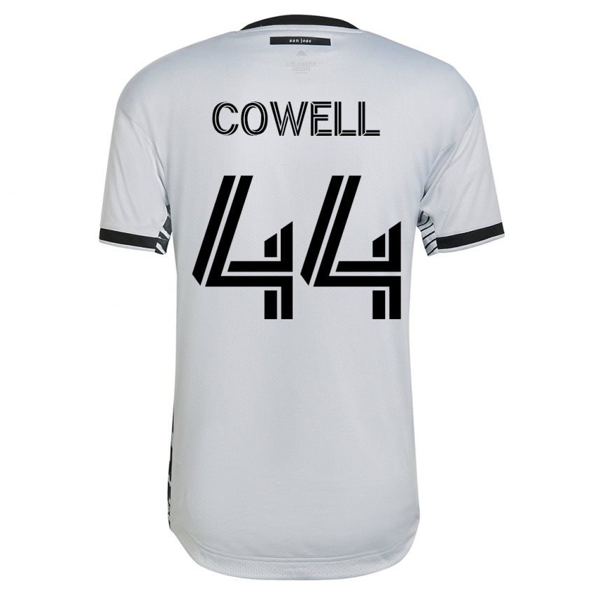 Mujer Camiseta Cade Cowell #44 Blanco 2ª Equipación 2023/24 La Camisa