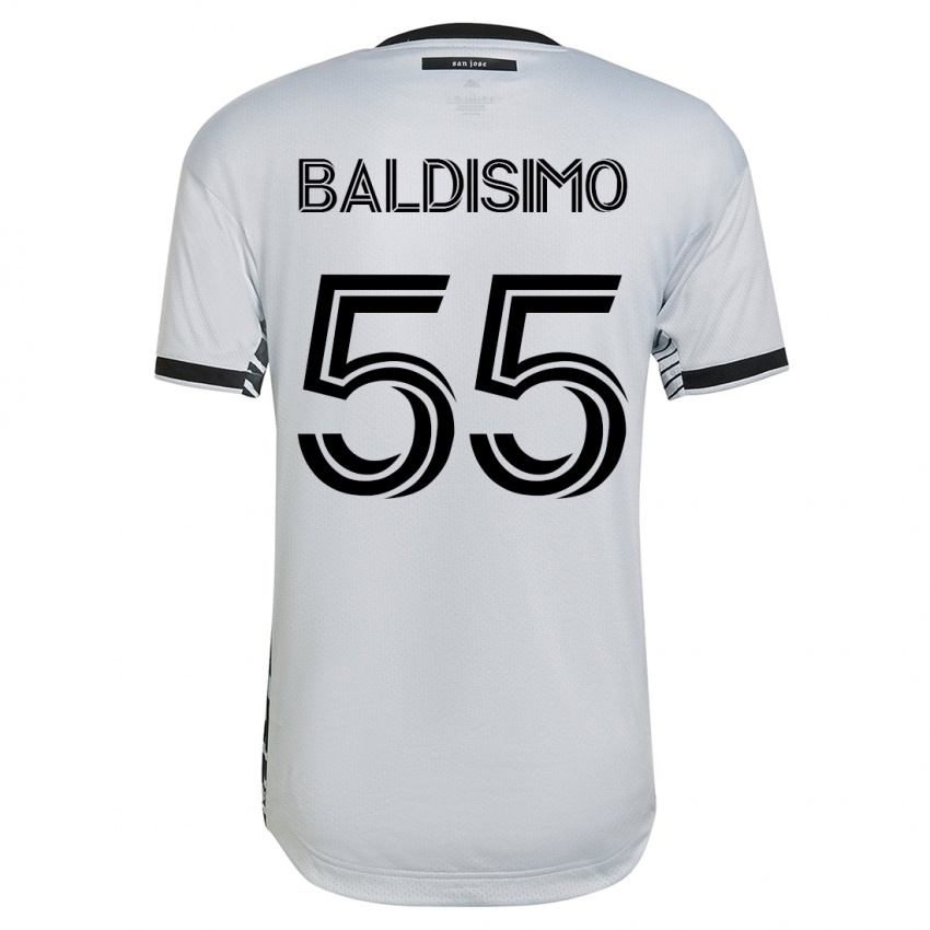 Mujer Camiseta Michael Baldisimo #55 Blanco 2ª Equipación 2023/24 La Camisa