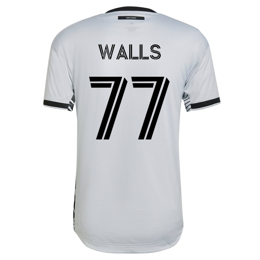 Mujer Camiseta Casey Walls #77 Blanco 2ª Equipación 2023/24 La Camisa
