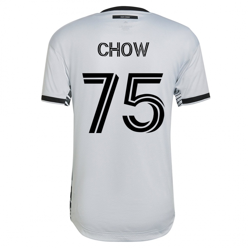 Mujer Camiseta Alex Chow #75 Blanco 2ª Equipación 2023/24 La Camisa
