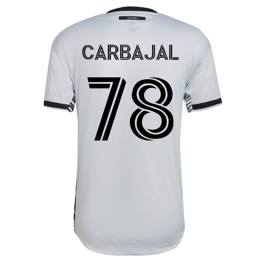 Mujer Camiseta Sebastian Carbajal #78 Blanco 2ª Equipación 2023/24 La Camisa