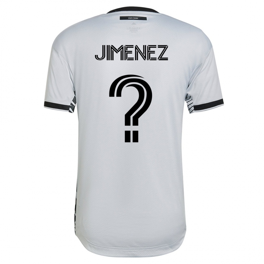 Mujer Camiseta Kevin Jimenez #0 Blanco 2ª Equipación 2023/24 La Camisa